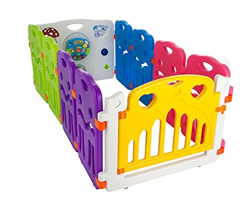 Cannons Plastic Baby Den Playpen with Games Station (Small Panels, 160 x 80 cm)