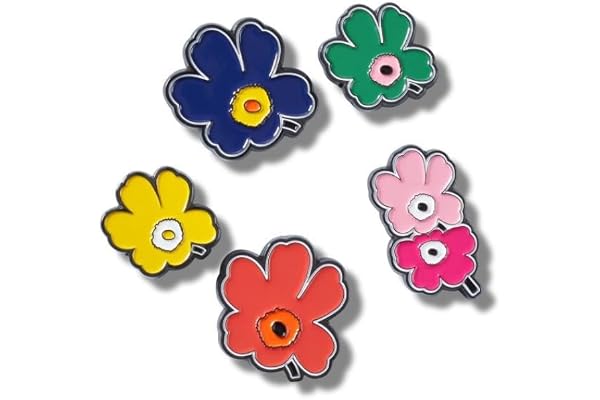 Crocs Unisex Marimekko5 Pack skoberlocker, flerfärgad, en storlek, flerfärgad, En Storlek