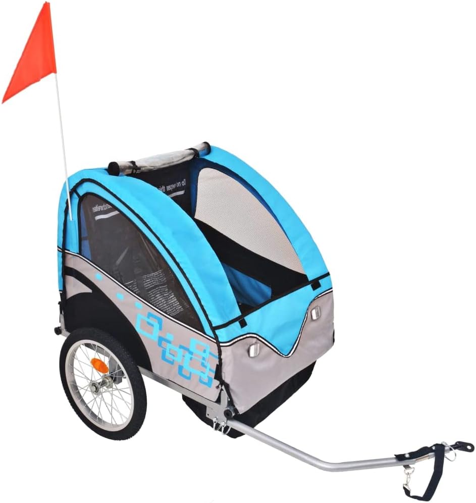 vidaXL Bike Trailer Cargo Bike Wagon Bicycle Trailer Jogger Stroller 30 kg