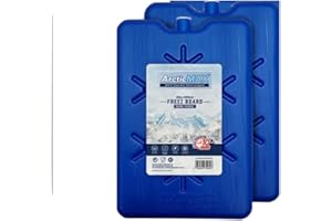 ArcticMax 200ml x2 Slim Freeze Boards BPA Free - Long-Lasting 10+ Hours Chill Time Ice Blocks, Portable Lightweight Insulated Reusable Fresh Food Drink Water Cooler Container – Summer BBQ and Outdoor