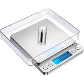 Jouis Dijital Mutfak Hassas Tartı, 3 KG Kapasite, 0.1 Gr Hassasiyet, LCD Ekran, Mutfak ve Kuyumcu Terazisi