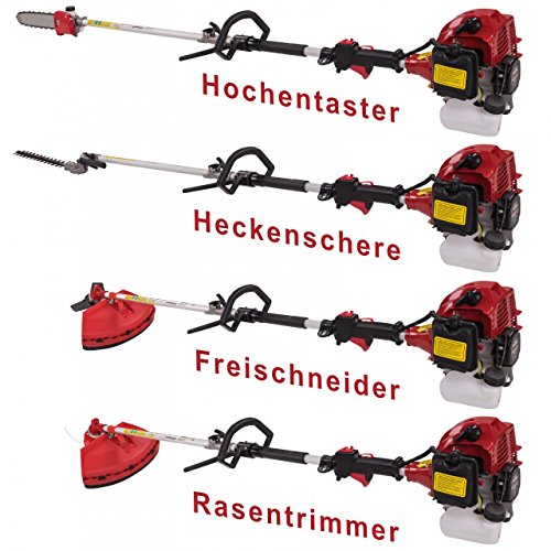 4in1 Multifunktionsschneider Motorsense Heckenschere Hochentaster Rasentrimmer TÜV SÜD GS geprüft - 3