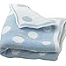 Walton Baby - Knitted Softee Pushchair Blanket - Blue Spot