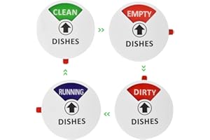 SIYINGSAERY Geschirrspüler-Magnet Clean/Dirty/Empty/Running Sign Magnet-Schild für Geschirrspüler Magnet Spülmaschine Sauber Dishwasher Magnet Spülmaschine Acryl-Küchenhelfer Schilder