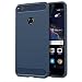Produktbild P8 Lite 2017 Hülle Marine, Simpeak Premium Weiche Karbonfaser Elastisch Schützendes Rückseiten-Case für Huawei P8 Lite 2017 [Fallschutz] [Rutschfest] [Kratzfest]