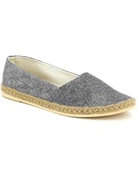 INBLU - Sandalias de vestir de Lona para mujer gris canna di fucile 37