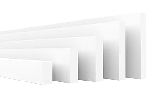 HEXIMO Flachleisten, XPS Styropor Trockenbau Flachleisten für Wand Deckenabschlussleiste Deckenleisten Styroporleisten für Decken Wandrahmen (20.4 Meter HFL 3)