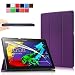 Produktbild Infiland Lenovo Tab 2 A10-70 / Tab 2 A10-70L / Tab 2 A10-70F / Tab 2 A10-30F / Tab 2 A10-30L / Tab 3 10 Business/ Tab3 10 Plus Hülle Case, Ultra Dünn Tri-Fold Smart-Muschel PU Leder Schutzhülle für Lenovo Tab 2 A10-70 / Tab 2 A10-30 / Tab 3 10 Business/ Tab3 10 Plus 10,1 Zoll Tablet (mit Auto Schlaf / Wach Funktion)(Lila)