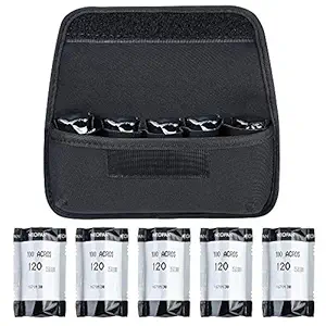 TXEsign Camera Film 120 Roll Film Neoprene Storage Carrying Case Bag (Black)