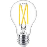 Philips LED - Bombilla LED Cl&aacute;sica, A60 E27, Luz Blanca C&aacute;lida Regulable, 60W | Luz Blanca C&aacute;lida 2200-2700K, Hasta 90% Menor