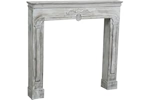 Biscottini fire surrounds 104x17 x99 cm | wooden fire surround | fire surrounds only | fireplace frame with embossed decorations