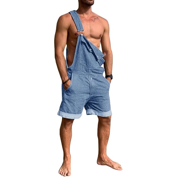 Salopette Été Denim Runcati Homme - Combinaison Jean Coton Confortable Avec Poches Multiples