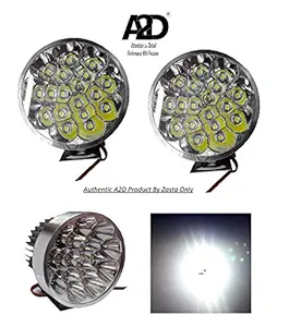 A2D 18 LED Super 6000k Diamond Cut Reflector Cree LED Car Fog Light Lamp Assembly Set of 2 White For Tata Indica Vista