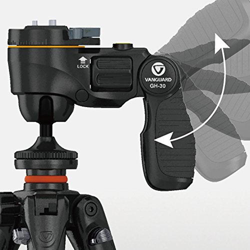 Vanguard Alta CA 203AGH - Trípode Compacto y versátil con Capacidad de Carga de 3.5 kg, Negro