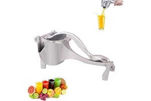 OCKYUNOO Manuelle Zitronen Zitruspresse, Edelstahl Tragbare Saftpresse, Manuelle Hand Entsafter, Zitronenpresse, Zitruspresse Manuell, Zum Auspressen von Zitrone, Orangensaft, Zitrus, Wassermelonensaft