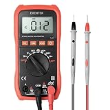 Eventek Multimètre Numérique Portable ET580 Multimètre Digital Testeur de Tension AC/DC, Courant AC/DC, Voltage, Résistance, NCV, Continuité, Ecran Retroéclairé