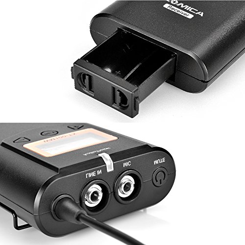 Comica CVM-WM100 48 UHF Canali Professional Omnidirezionale Wireless Lavalier Microfono per Canon 5D II / 5D III, Canon 6D, Panasonic GH5 / GH4, Videocamera, Smartphone (Gamma 328 piedi)