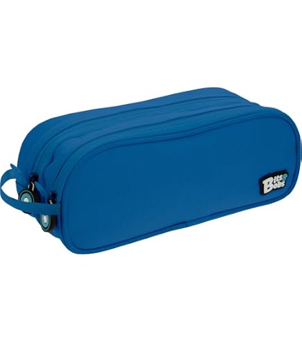 Trousse Scolaire Double Compartiment – Vert – 24,5x9,5 Cm – Collection Bits & Bobs Grafoplás – Poignées Caoutchouc - 9