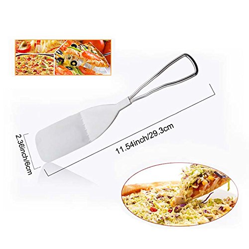 lzn Mini Edelstahl Multi Schaufel, Pizzaschaufel, Pizzaschieber,für Steak, Kuchen, Pizza Küchenhelfer - 3
