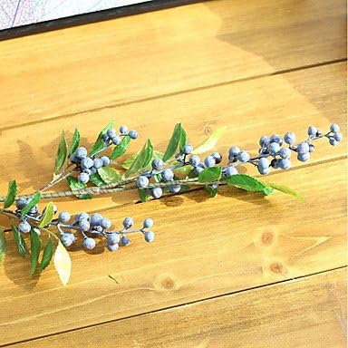 27inch Large Size 2 Branch Silk Styrofoam Polyester Plants Tabletop Flower Artificial Flowers , blue