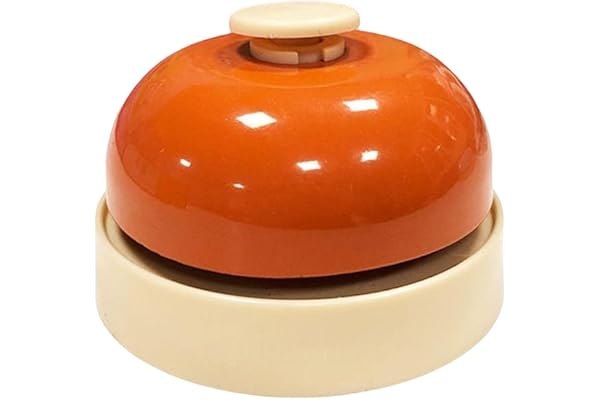 Amagogo Jouet Montessori Sensory Busy Boards Accessoires Sonnette Jouet Enfant pour Améliorez La Motricité Fine De La Coordination œil-Main des Enfants, Orange