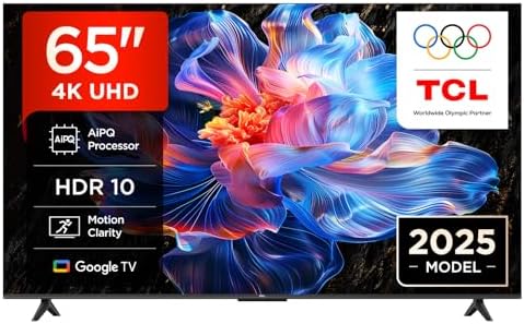 TCL 65V6C LED SMART TV Direct da 65", HDR 4K, con tecnologia Google TV (Dolby Audio, Motion Clarity, compatibile con Google Assistant e Alexa)