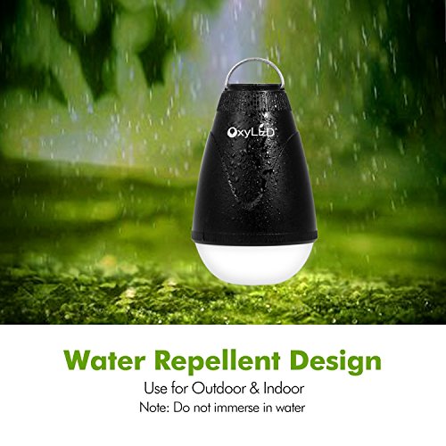 OxyLED LED Campinglaterne, tragbare LED Laterne Zelt Licht Gl¨¹hlampe, mit Fernbedienung, USB wieder aufladbar, f¨¹r Campen Wandern Fischen als Notlicht, Wei?es Licht - 4