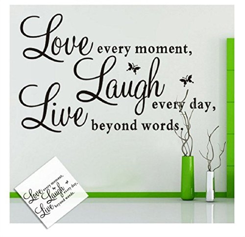 Wandaufkleber 3D Grün Blumen Pflanzen Sticker 60cm x 90cm - Schwarz, 70cm x 50cm, PVC