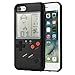 Produktbild JULYFOX Game Hülle mit Dpiele Eingebauten für iPhone 6 6s, TPU Silikon Backcover Case Handy Schutzhülle mit Tetris-Spiele System Staubdicht Stoßfest Gameboy Schwarz