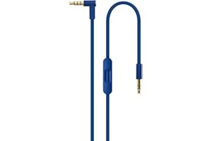 SPARKED 1.4m Remote Cable Wire for Beats Studio 1 2 3, Solo HD, Pro Wireless Detox Headphones with Mic RemoteTalk Control & Microphone, Monster Dr Dre Earphones Apple iPhone Android Lead Aux, Blue