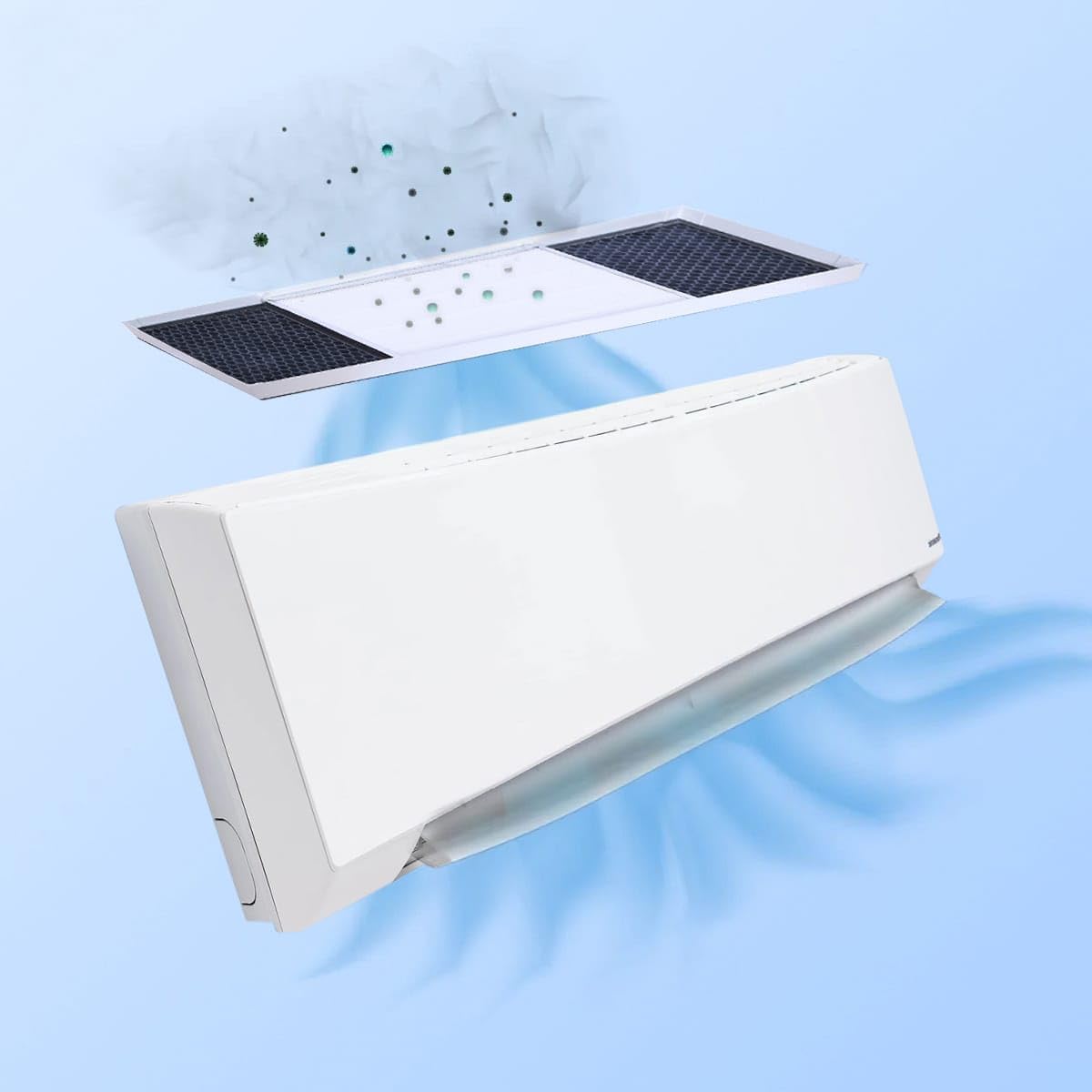 H14 HEPA & Carbon Filter for Split AC - Transform Your Split AC into an Air Purifier to Protect Against Allergens I Ultrafine Dust I Smoke I Pollen and Virus. (AC Filter Box)