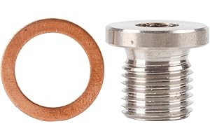 Suuonee Lambdasonde Blindstopfen Lambdasonde M12 1,25 mm Sauerstoff O2 Kappe Fahrrad Auto Zubehör