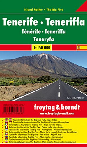 Freytag Berndt Autokarten, Teneriffa, Island Pocket + The Big Five, wasserfest - Maßstab 1:150 000