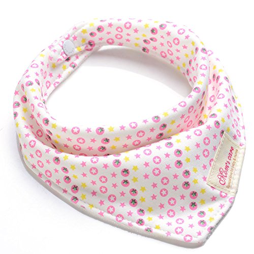 Baby Dreieckstuch Lätzchen 6er Pack Halstücher Spucktücher Sabberlätzchen mit Druckknöpfen für Mädchen Kleinkinder Neugeborenes Baby Geschenk Saugfähig Weich Größenverstellbar - 9