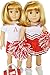 Produktbild RED CHEERLEADING OUTFIT AND PRACTICE SET FOR AMERICAN GIRL DOLLS
