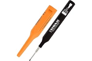 LYRA Ink Profi - Pennarello per fori profondi, punta tonda fine da 1 mm, nero, ideale per uso industriale e cantiere