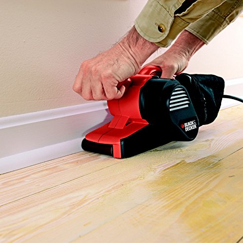 Black + Decker 720W Bandschleifer, automatische Schleifbandzentrierung, Staubfangsack, einfache Bandmontage, KA86 - 7