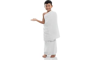 Royal AHRAM Hajj And Umra Ihram cloth for kids -Premium Quality 2-Piece Microfiber