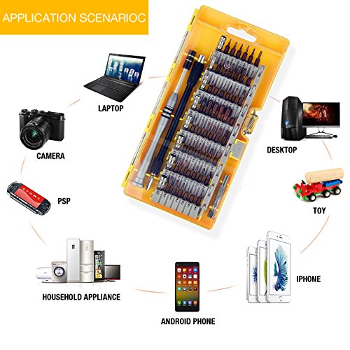 60 in1 Schraubendreher-Bits Set, gentan Präzisions-Schraubendreher-Set mit 56 Bit magnetischer Schraubenzieher Kit, Computer Repair Tool Kit, für iPhone, Tablet Macbook, Xbox, Handy, PC, Game Konsole - 6