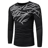 Longra Herren Herbst Winter Langarmshirt Warm Basic...