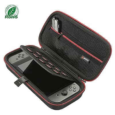 RLSOCO Étui Housse de Transport pour Nintendo Switch Console et Accessoires, D¨¦tient 10 Machines ¨¤ Sous pour Cartes de Jeu, Parfaites pour Voyages et House Stockage