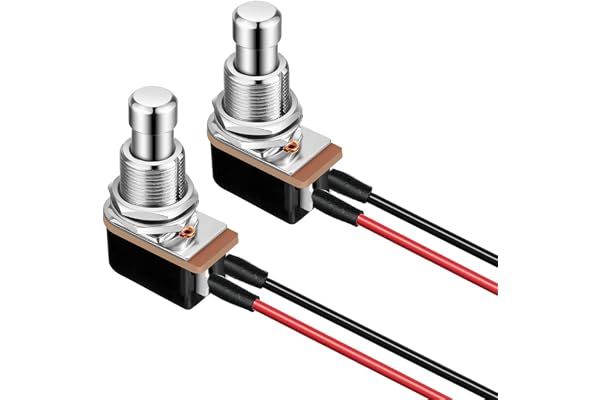 Gebildet 2st Momentary Mjuk Beröring Fot Kopplad Strömbrytare SPST, 2 PIN Normalt öppen Stomp Box Tryckknapp Fotkontakt för G