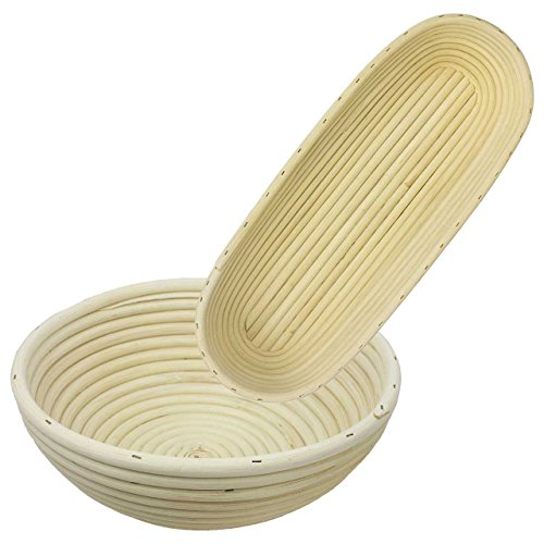 SIDCO ® GÄRKORB Gärkörbchen Brotteig Gärkörbe Korb Brotform Peddigrohr oval 1,0 kg - 3