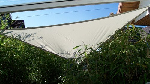 YACCU® SONNENSEGEL SONNENSCHUTZ 7 x 7 x 7 m Dreieck LICHT-GRAU