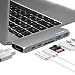 Produktbild ODLICNO USB C Hub, USB C Adapter Kompatibel für MacBook Pro 2018/2017/2016 13"&15", MacBook Air 2018 13", USB-C Hub Adapter mit Thunderbolt 3, 4K HDMI, Type C und USB 3.0 Ports, SD/TF Kartenleser