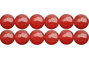 SKYBEADS Perles Cornaline Rondes 8mm Naturelles Pierre Gemmes pour Bijoux Longueur 38cm environ 46 pcs