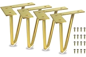 NatureMan Set med 4 robusta möbelben i metall med skruvar för skåp, bord, soffa, TV-skåp, byrå (15,2 cm