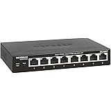 NETGEAR (GS308T) Smart Switch Ethernet manageable professionnel 8 Ports RJ45 Gigabit (10/100/1000) -switch RJ45 format bureau