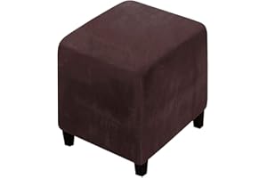 ELYSYSRL Copri Pouf Quadrato/Rettangolare Elasticizzato, Spandex Copertura Dell'Ottomano 50x50/80x80/40 x 40/90x90 Cover Moderna Copri Poggiapiedi Poltrona per Soggiorno, Morbido Lavabile Fodere per Sgabello (