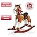 Heritage Deluxe 68cm Rocking Horse With Sounds & Moving Mouth Tan/White
